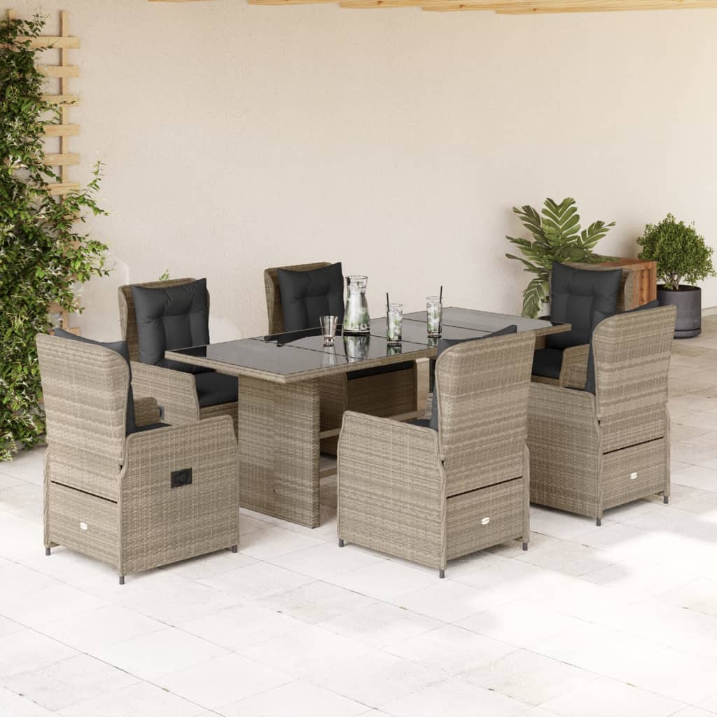 9-Delige Tuinset Met Kussens Poly Rattan
