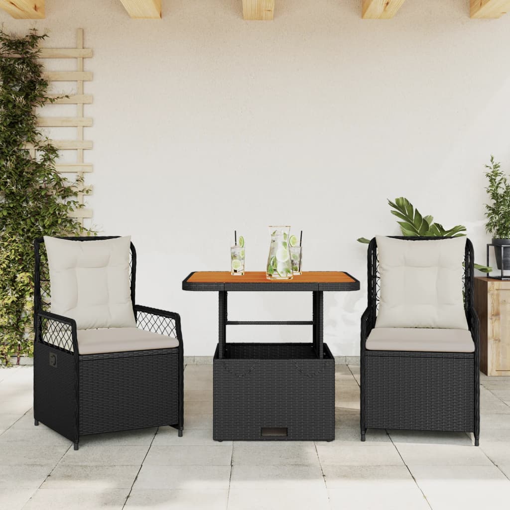 5-Delige Tuinset Met Kussens Poly Rattan