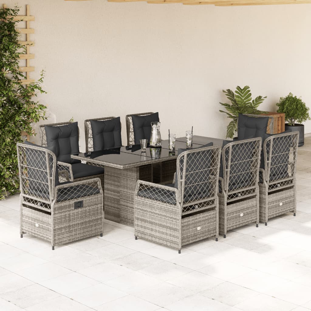 7-Delige Tuinset Met Kussens Poly Rattan