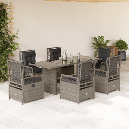7-Delige Tuinset Met Kussens Poly Rattan
