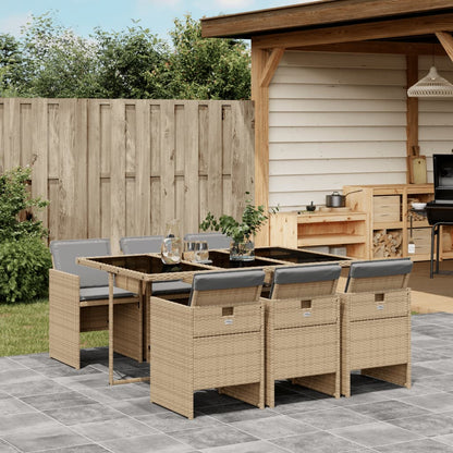 5-Delige Tuinset Met Kussens Poly Rattan
