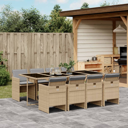 5-Delige Tuinset Met Kussens Poly Rattan