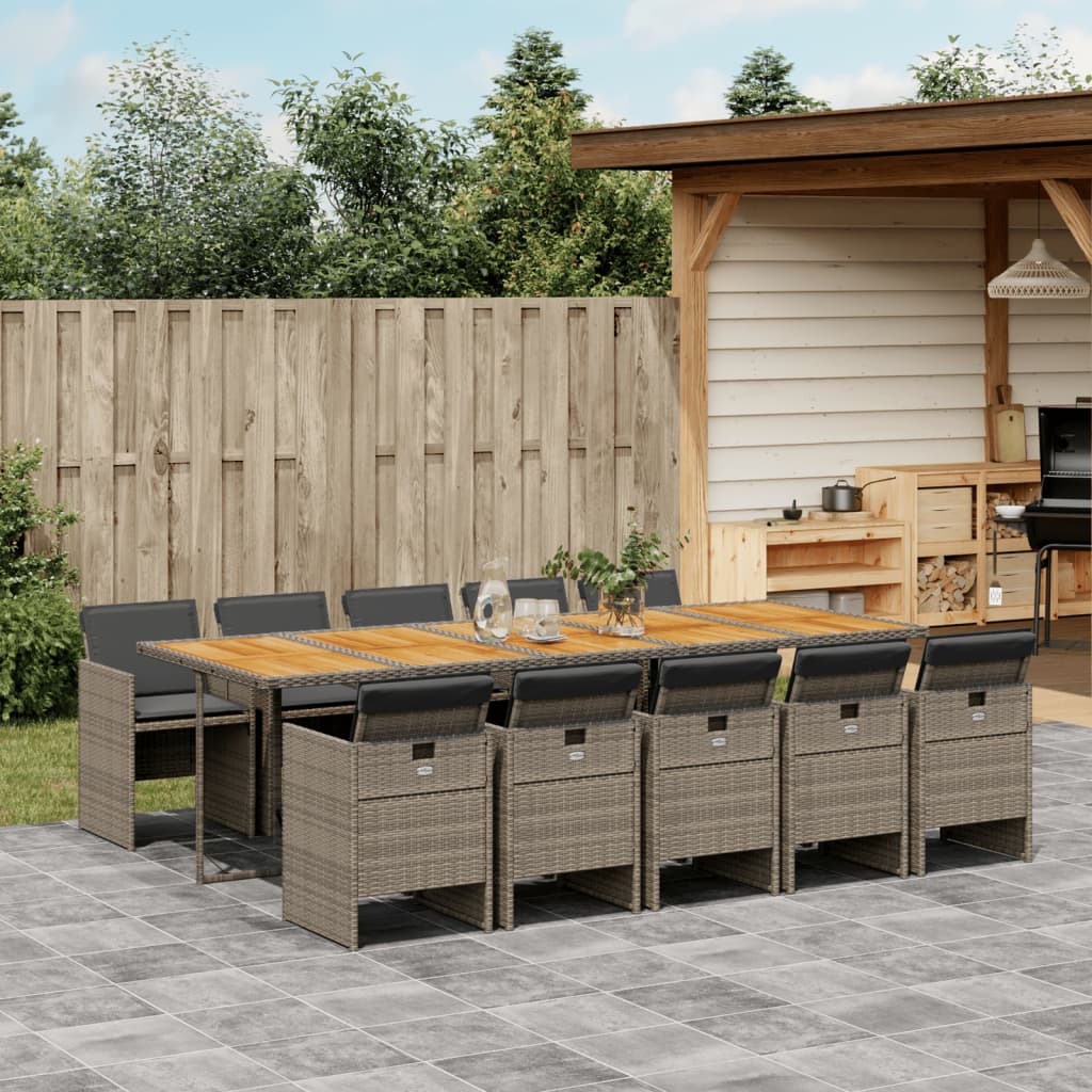 5-Delige Tuinset Met Kussens Poly Rattan