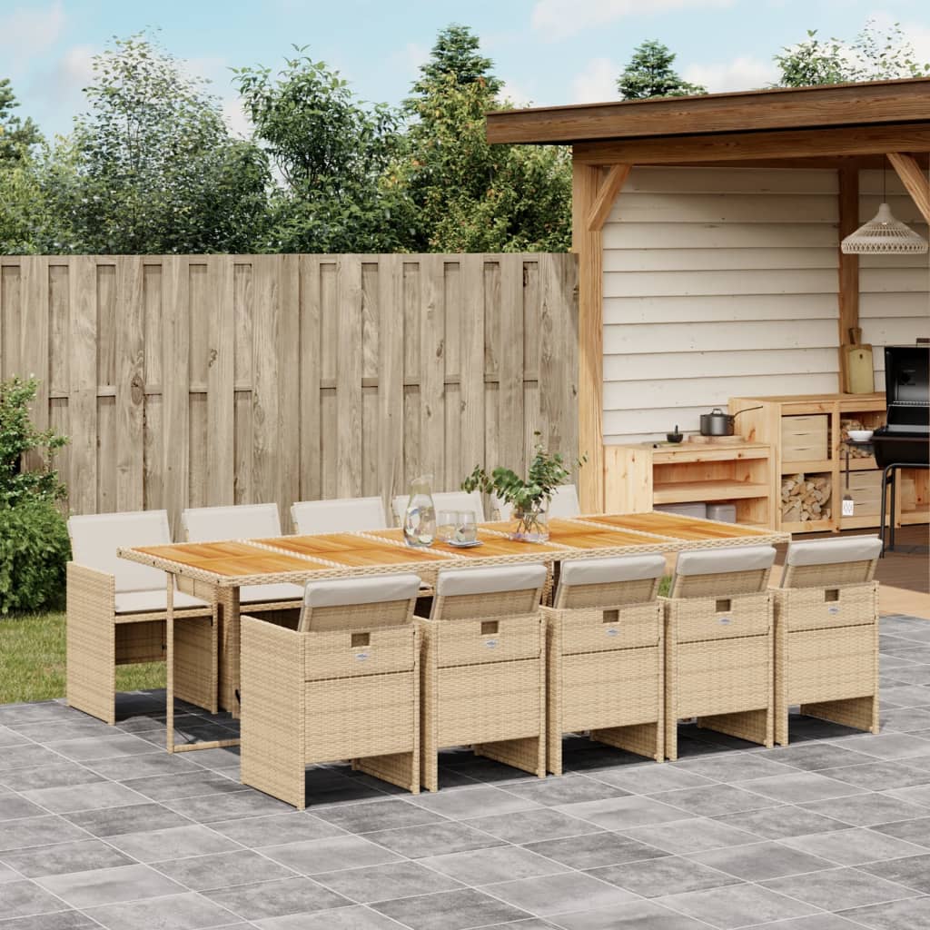 5-Delige Tuinset Met Kussens Poly Rattan