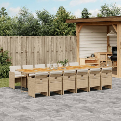 5-Delige Tuinset Met Kussens Poly Rattan