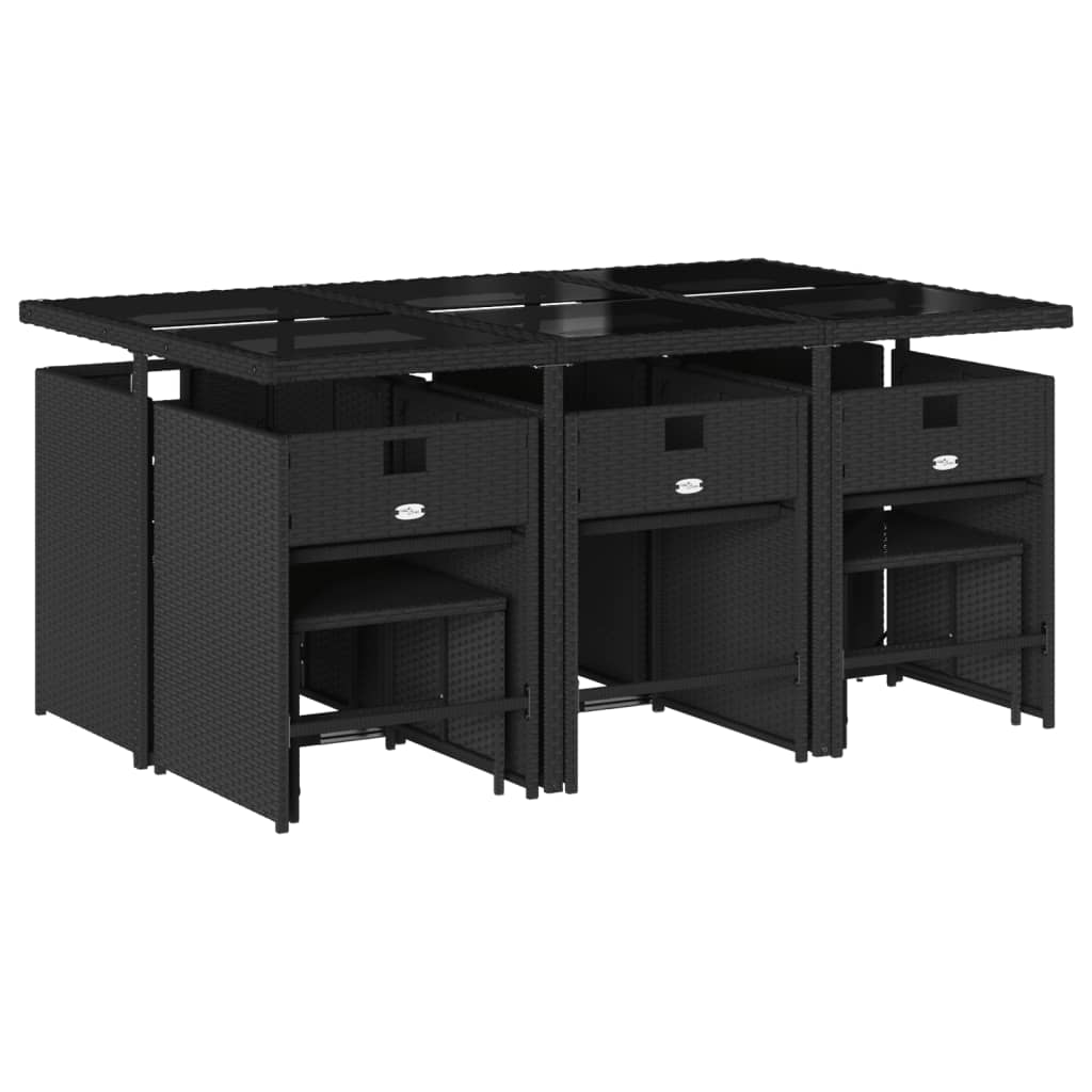 11-Delige Tuinset Met Kussens Poly Rattan