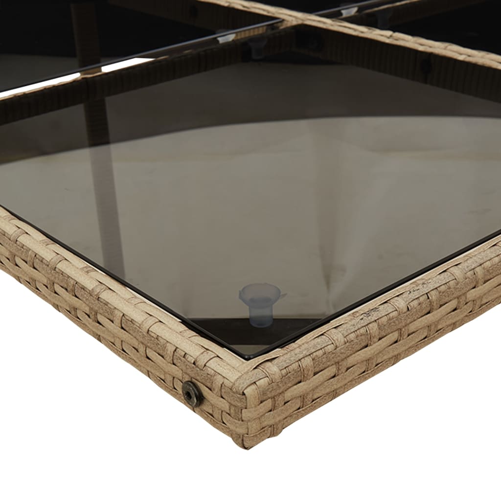 9-Delige Tuinset Met Kussens Poly Rattan