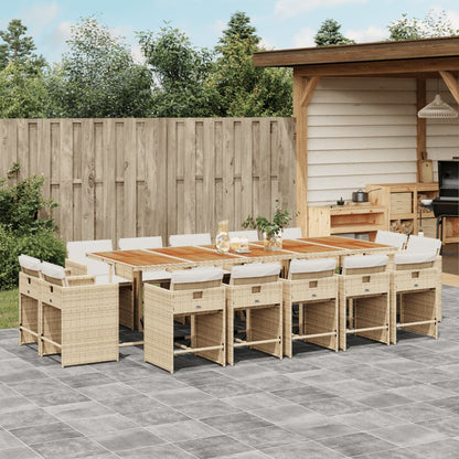 9-Delige Tuinset Met Kussens Poly Rattan