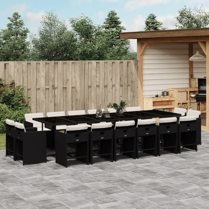 9-Delige Tuinset Met Kussens Poly Rattan