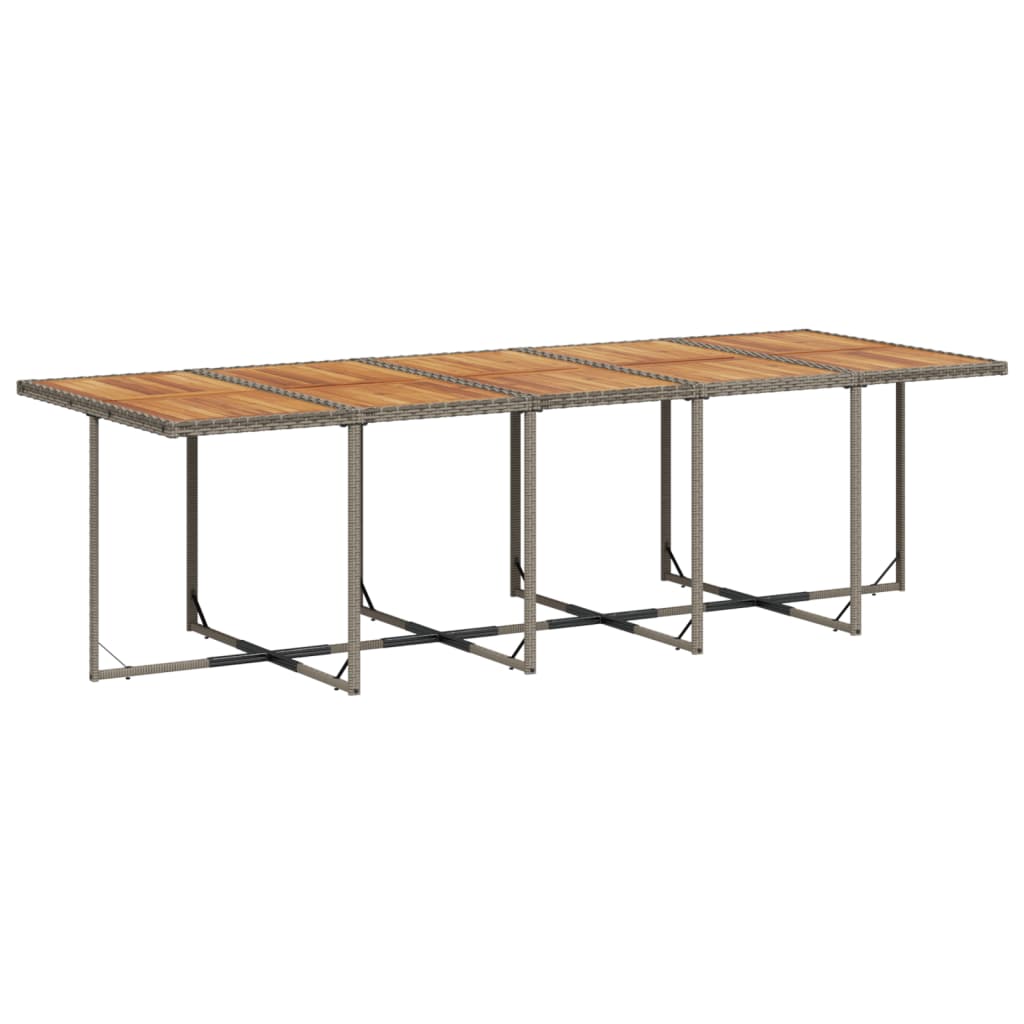 11-Delige Tuinset Met Kussens Poly Rattan Grijs