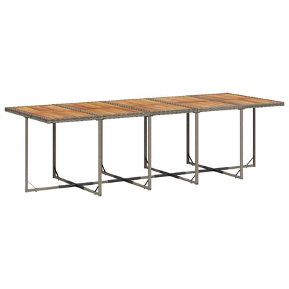 11-Delige Tuinset Met Kussens Poly Rattan Grijs