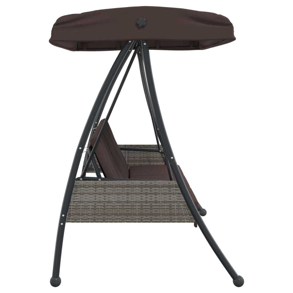 Schommelbank Met Verstelbare Luifel Staal Koffie