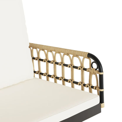 Schommelstoel Met Kussens Poly Rattan En Staal