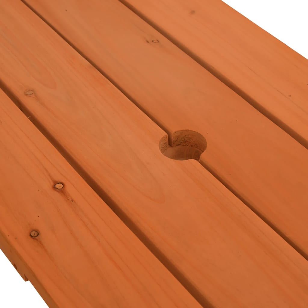 Picknicktafel Voor 4 Kinderen Met Parasol Massief Vurenhout