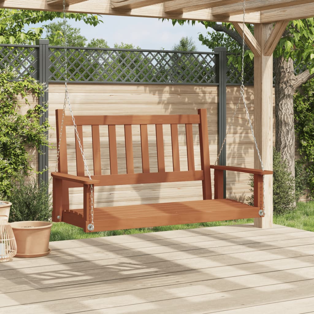 Tuinschommelbank Met Metalen Kettingen Massief Vurenhout