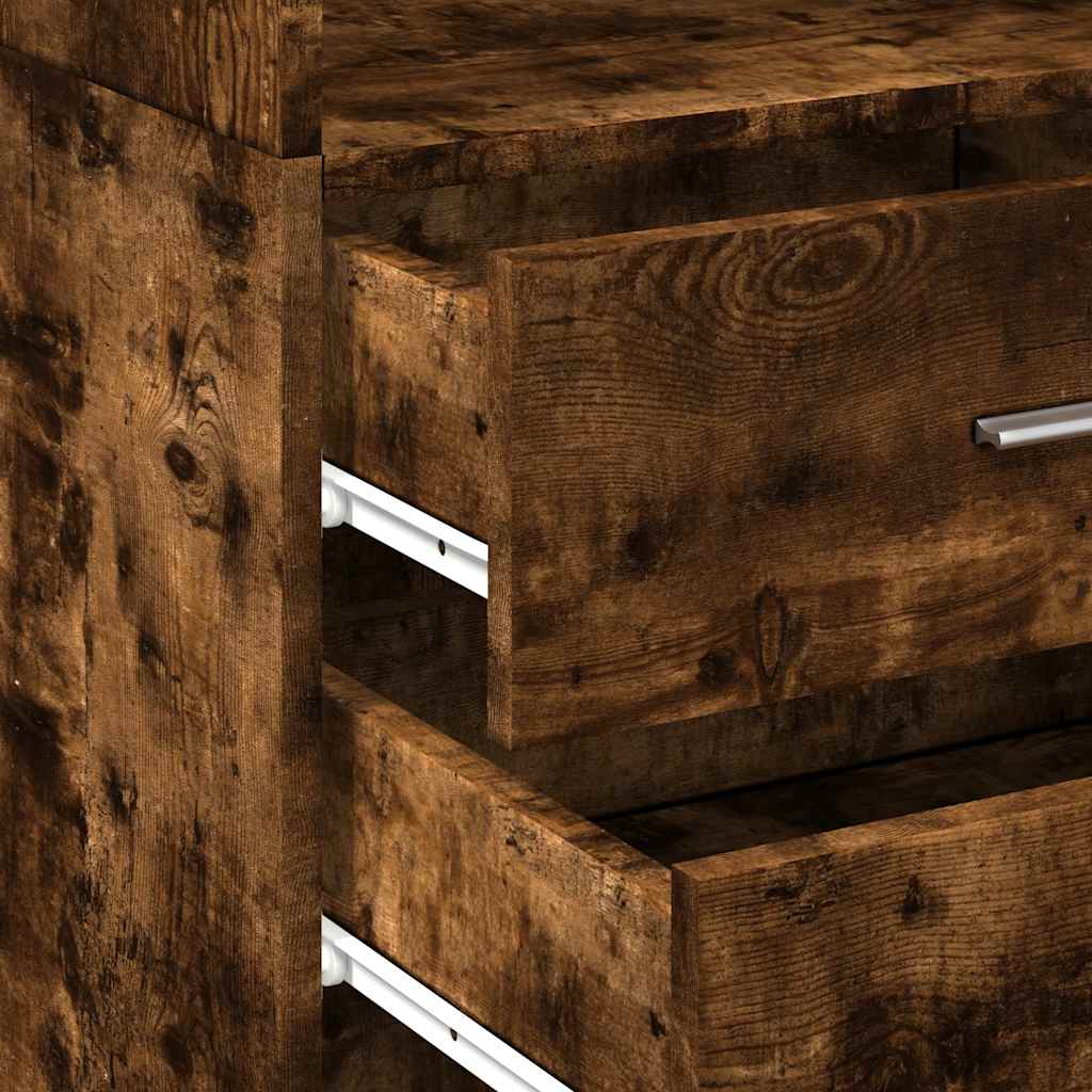 Opbergkast Smal 50X42,5X225 Cm Bewerkt Hout Kleur