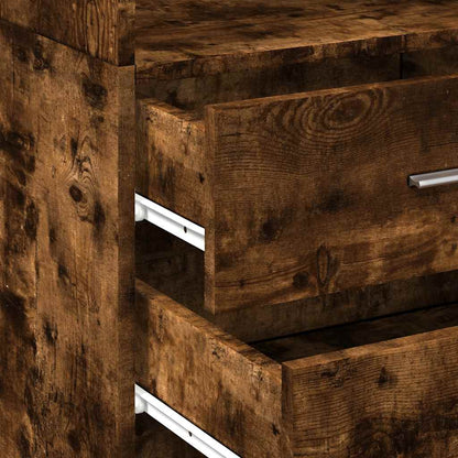 Opbergkast Smal 50X42,5X225 Cm Bewerkt Hout Kleur