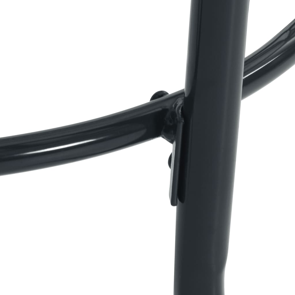 3-Delige Tuinset Stapelbaar Gepoedercoat Staal Antracietkleur