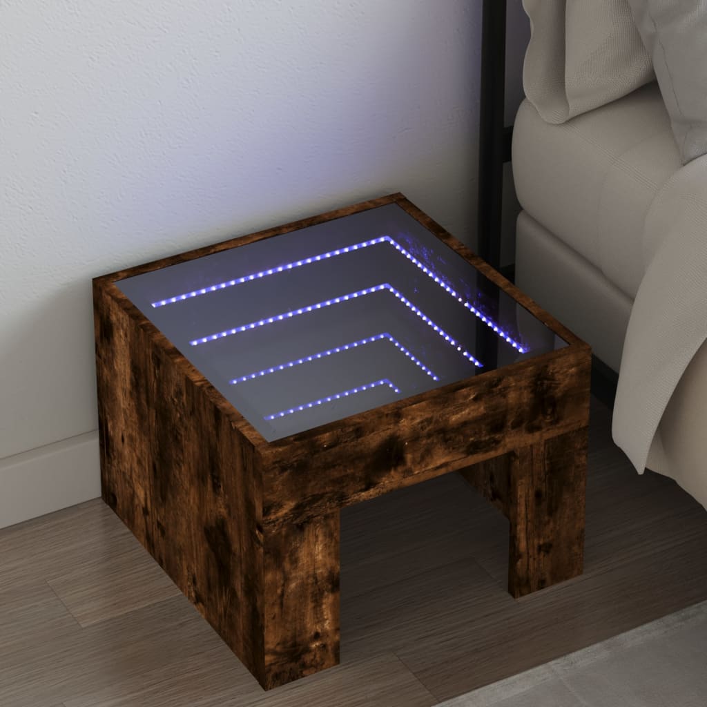 Nachtkastje Met Infinity Led 40X40X30 Cm Ig