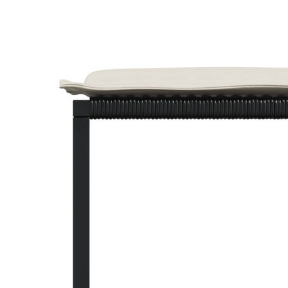 9-Delige Tuinset Poly Rattan Zwart