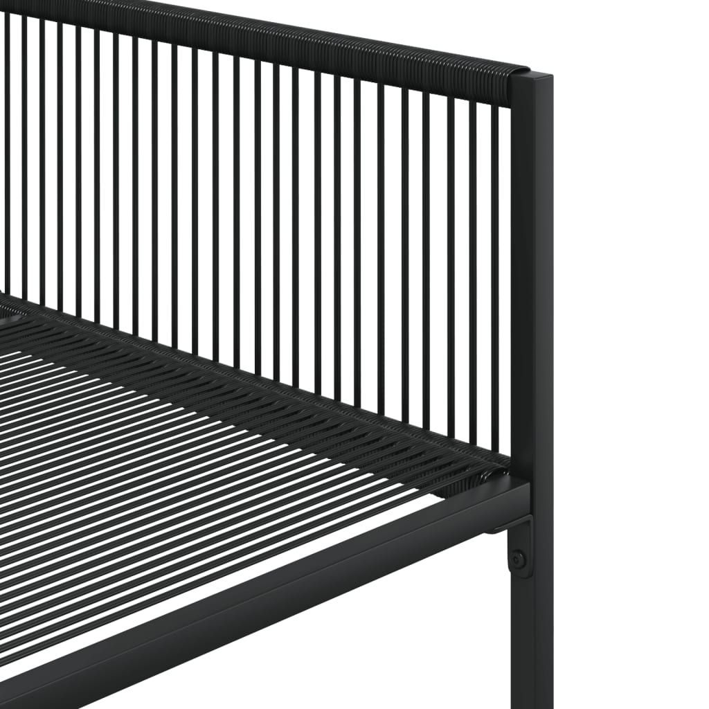 17-Delige Tuinset Poly Rattan Zwart