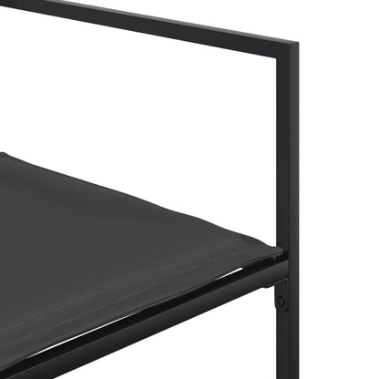 9-Delige Tuinset Met Kussens Textileen Zwart