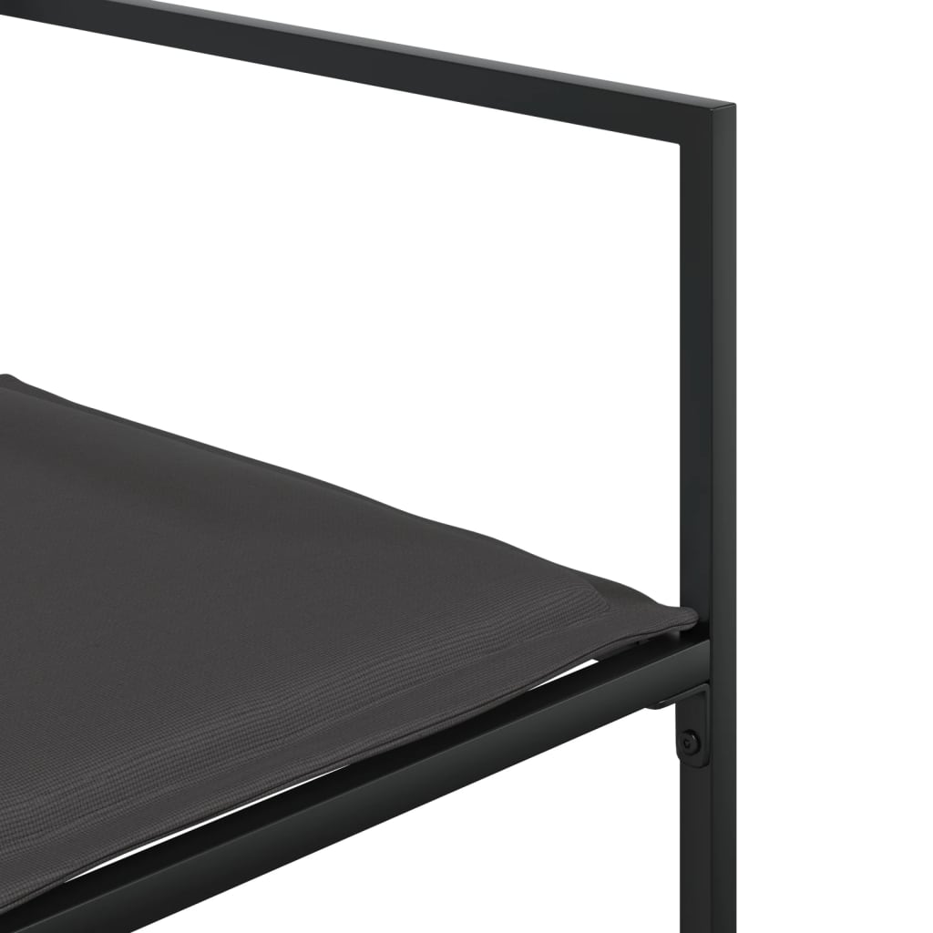 11-Delige Tuinset Met Kussens Textileen Zwart