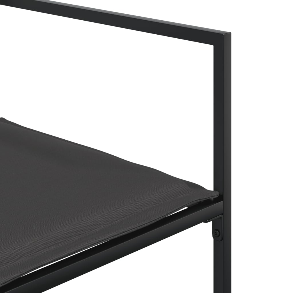 13-Delige Tuinset Met Kussens Textileen Zwart