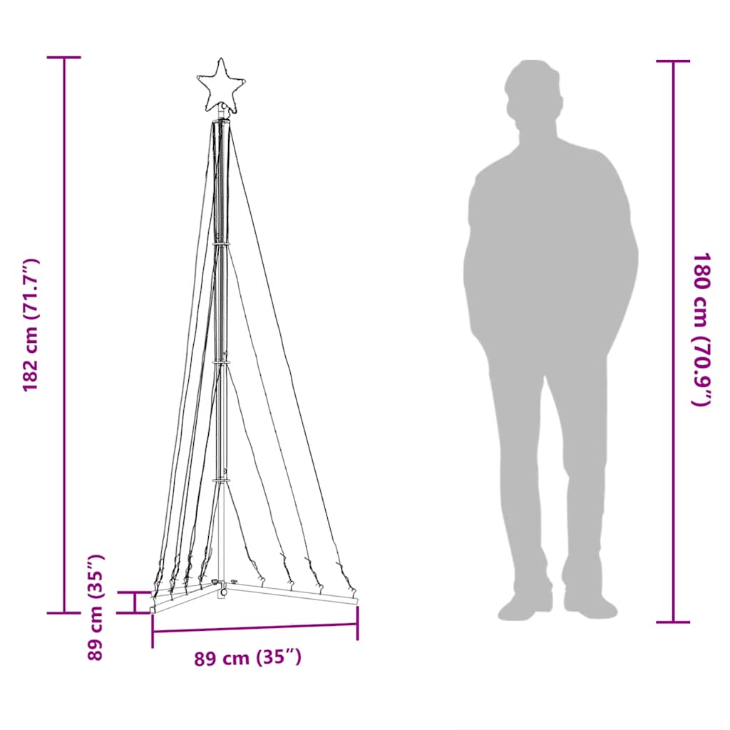 Led-Kerstboom 339 Leds Warm Wit Warmwit