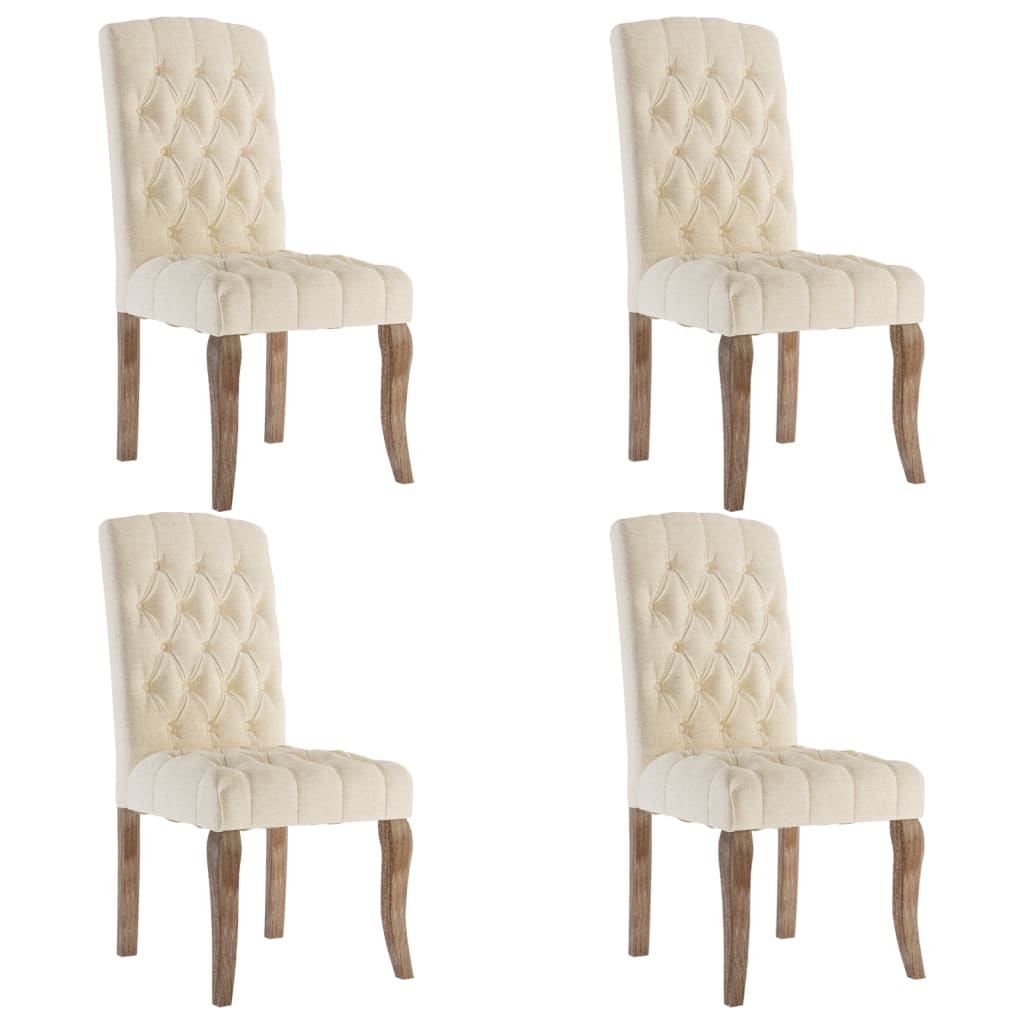 Eetkamerstoelen Linnen-Look Stof