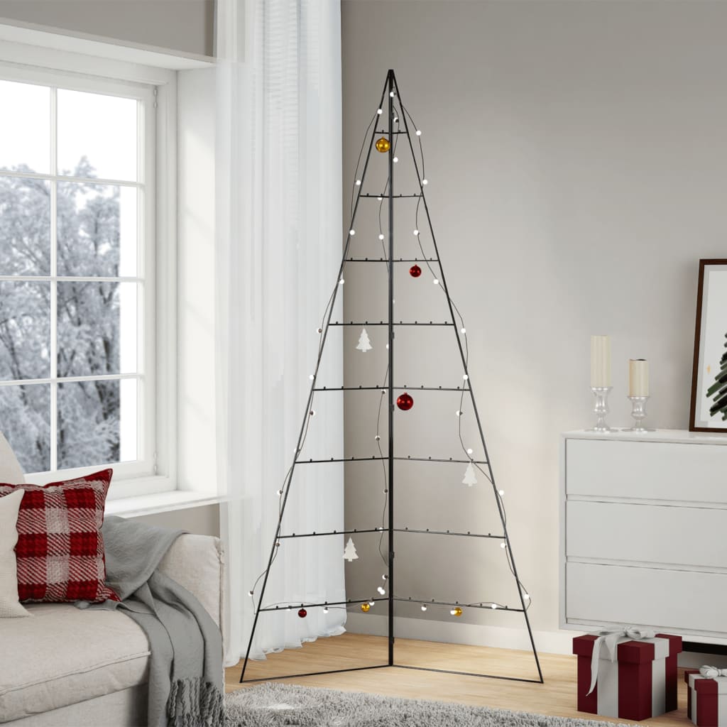 Kerstdecoratie Kerstboom Metaal Zwart Zwart
