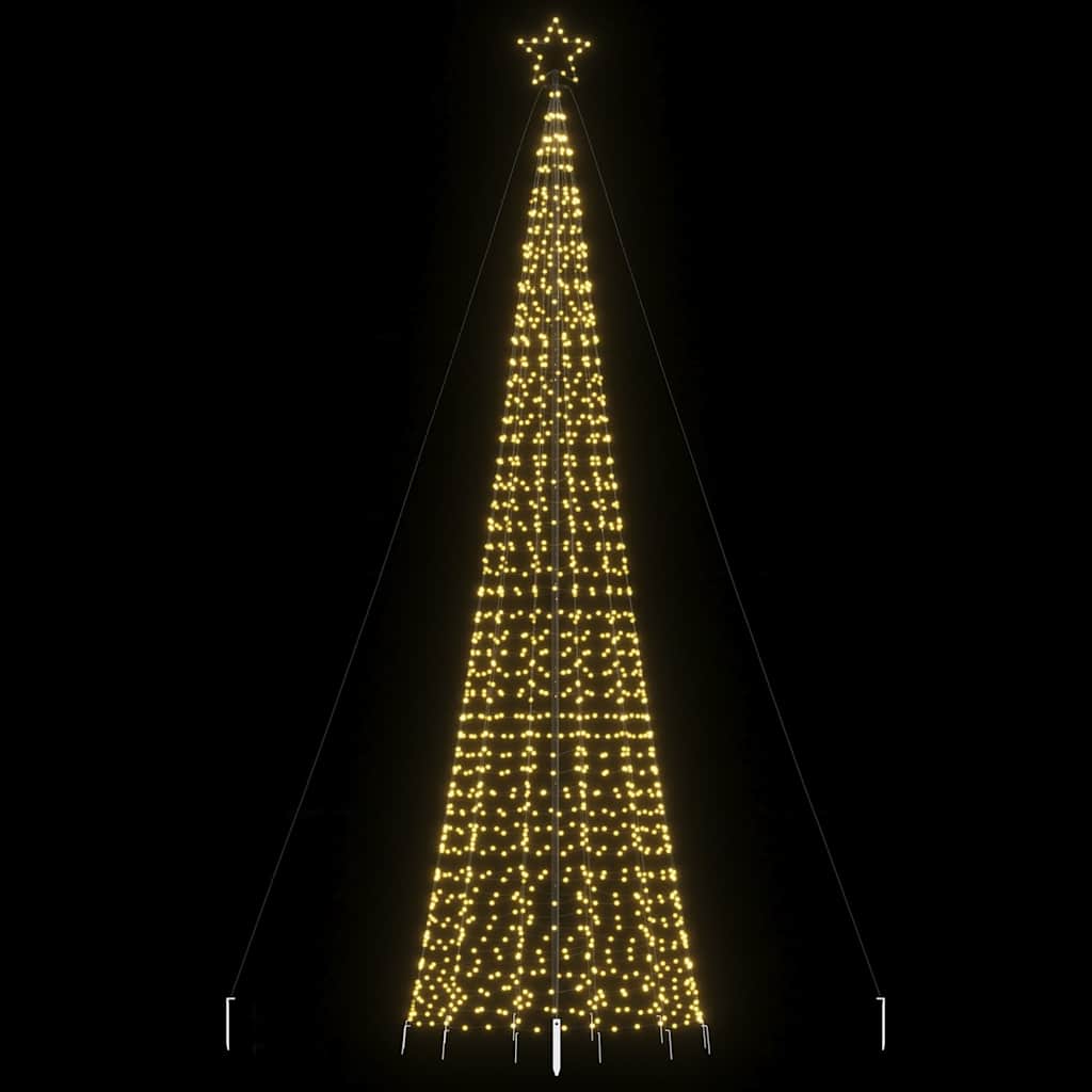 Led-Kerstboom Met Spikes 1534 Leds Warm Wit Warmwit