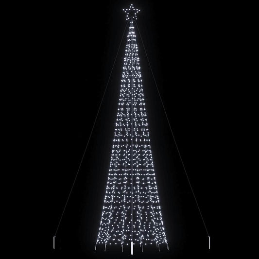 Led-Kerstboom Met Spikes 1534 Leds Koud Wit Koudwit