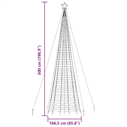 Led-Kerstboom Met Spikes 1534 Leds Blauw