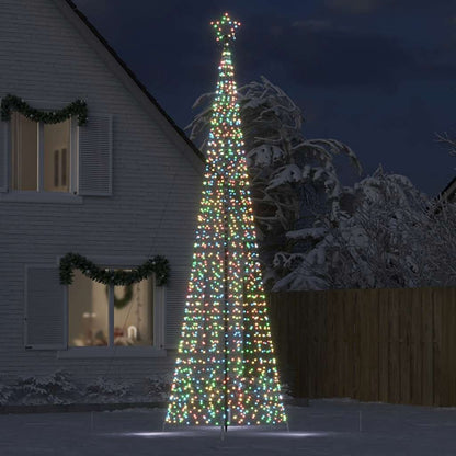 Led-Kerstboom Met Spikes 1534 Led's Kleurrijk Multikleur