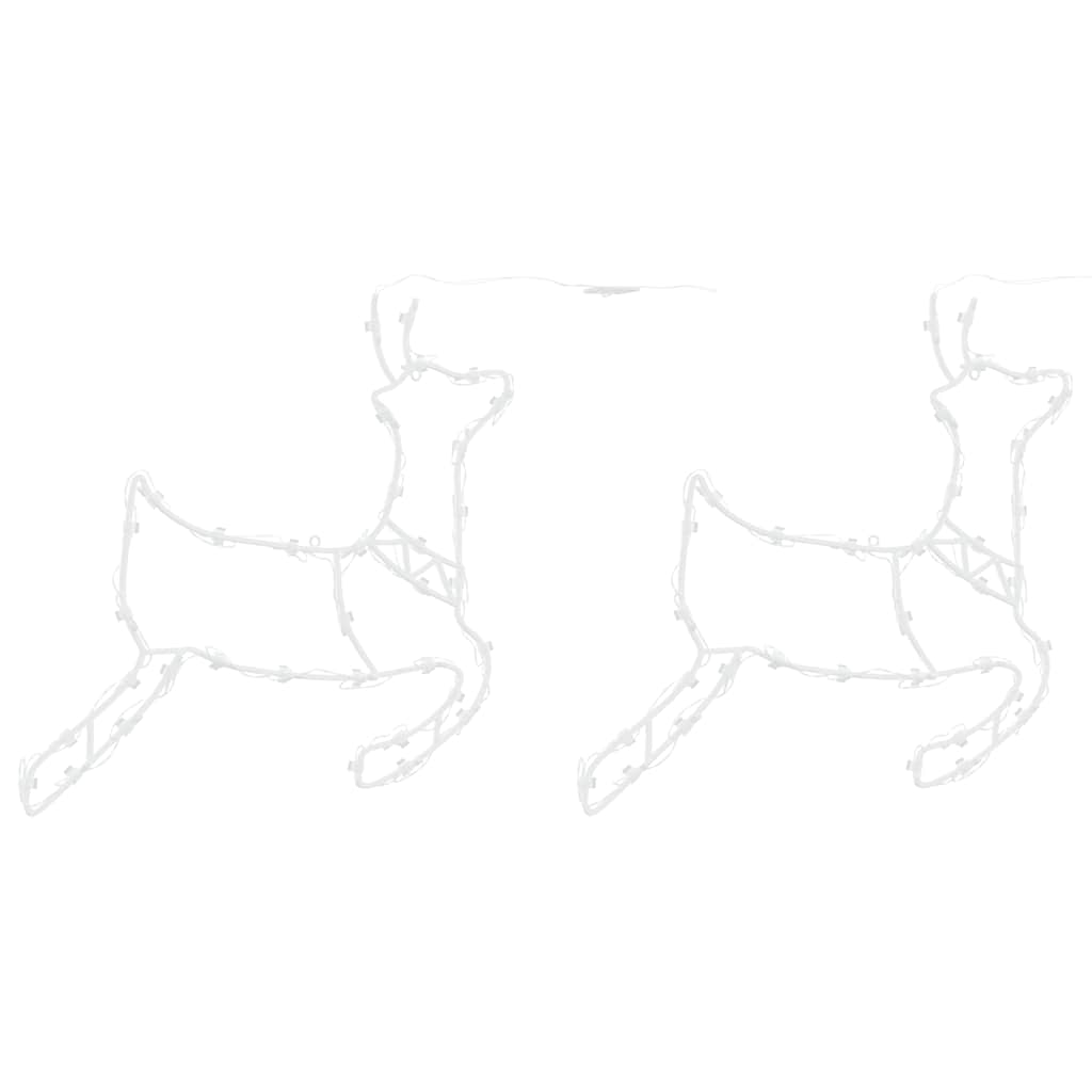 Kerstverlichting Rendier Silhouet 2 St 35 Led's Warm Wit