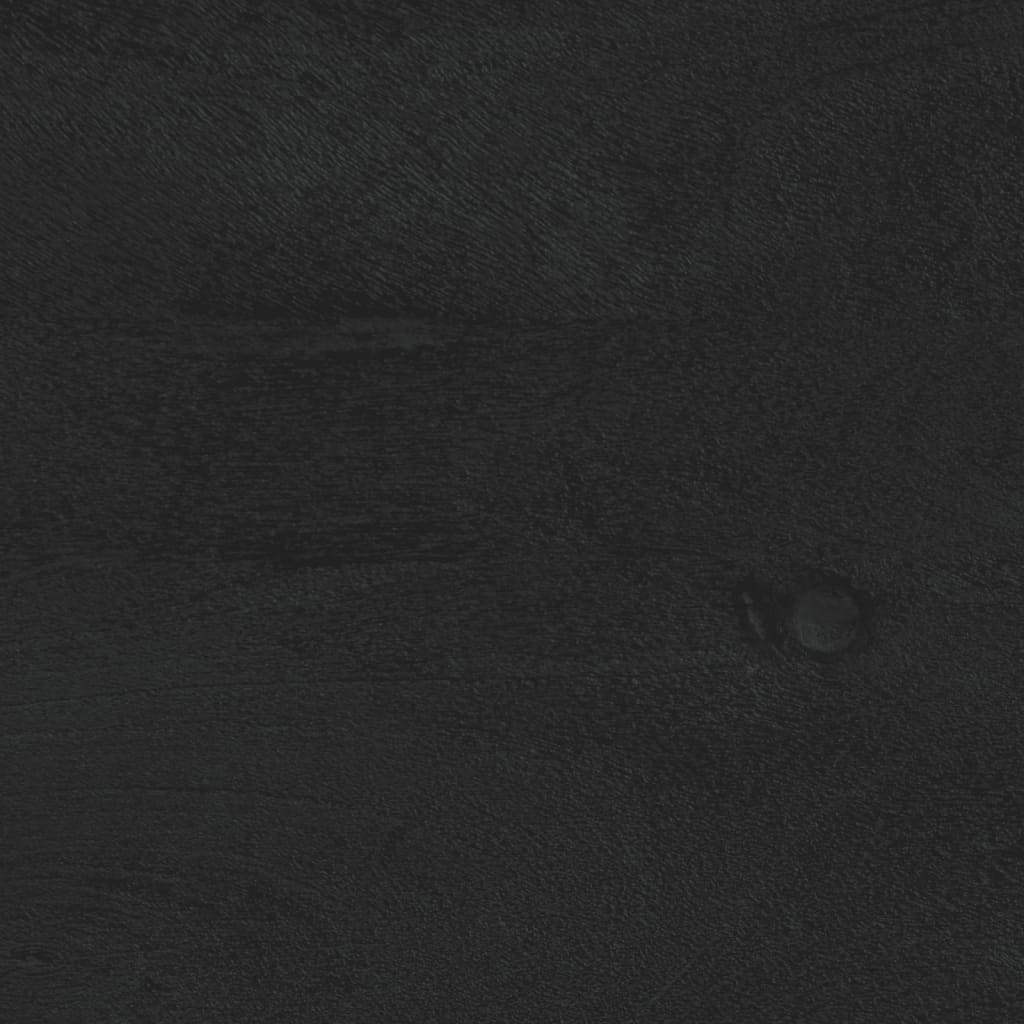 Nachtkastje 40X33X46 Cm Massief Mangohout Zwart