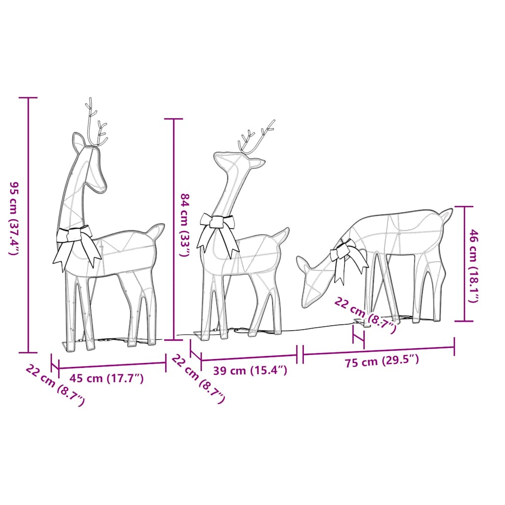 Kerstdecoratie Rendier 90 Led's