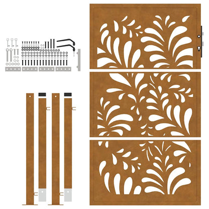 Poort Met Golfontwerp Weervast Staal