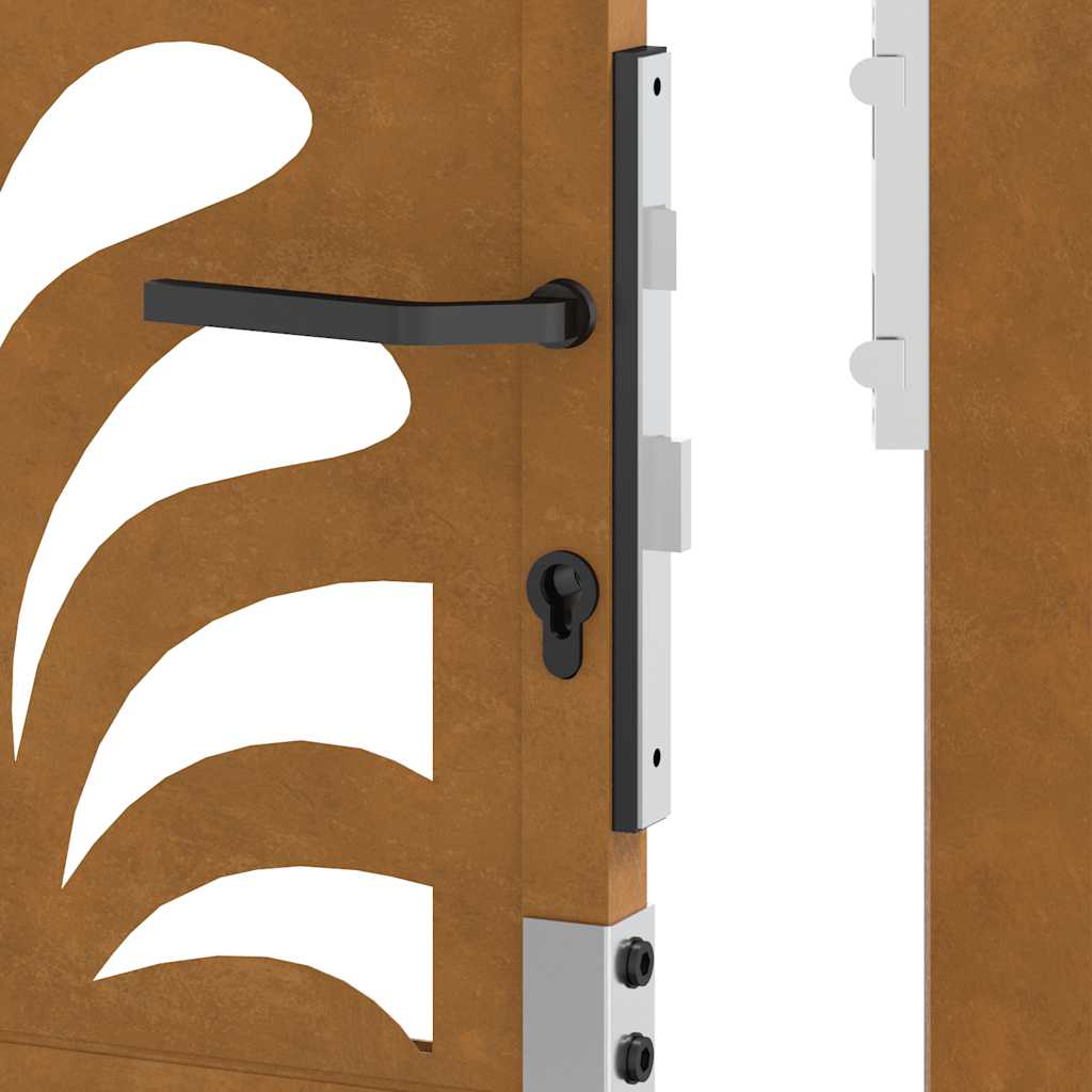 Poort Met Golfontwerp Weervast Staal