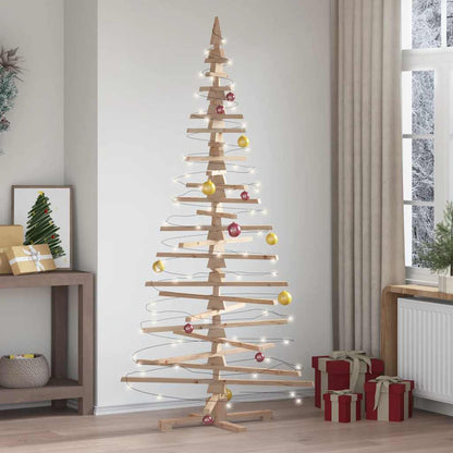Kerstdecoratie Kerstboom Massief Grenenhout Naturel (Onafgewerkt)