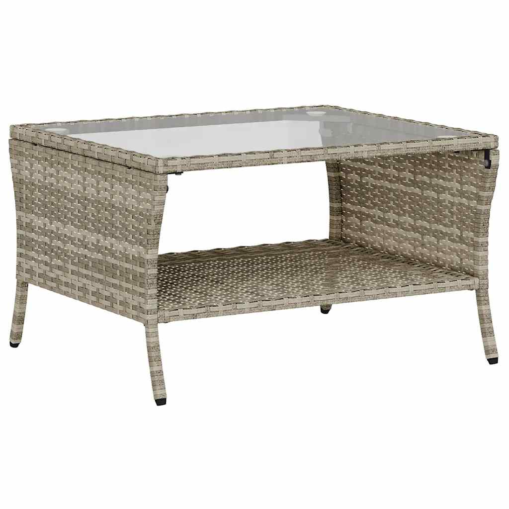Tuinbank 2-Zits Met Kussens & Tafel Poly Rattan