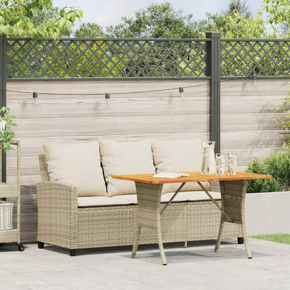 Tuinbank 3-Zits Met Kussens & Tafel Poly Rattan