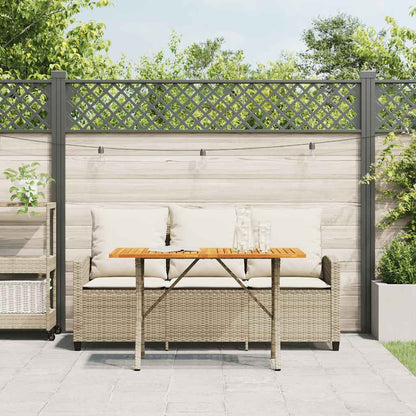 Tuinbank 3-Zits Met Kussens & Tafel Poly Rattan
