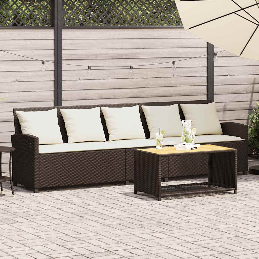 Tuinbank Met Kussens Poly Rattan