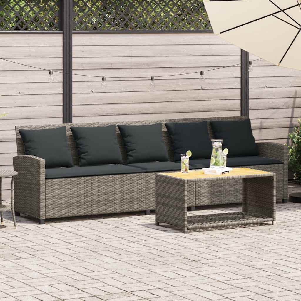 Tuinbank Met Kussens Poly Rattan