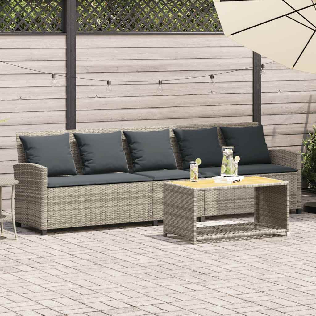 Tuinbank Met Kussens Poly Rattan