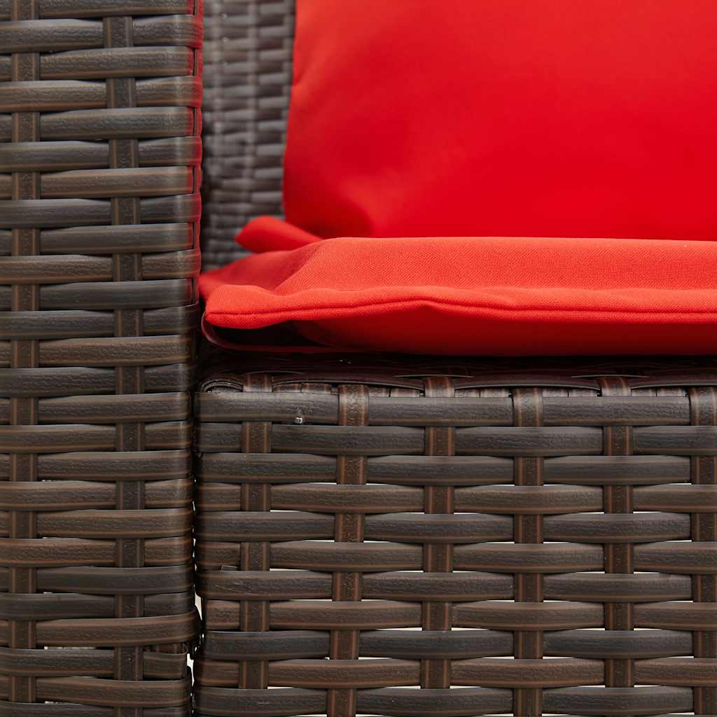 Tuinbank Met Kussens Poly Rattan