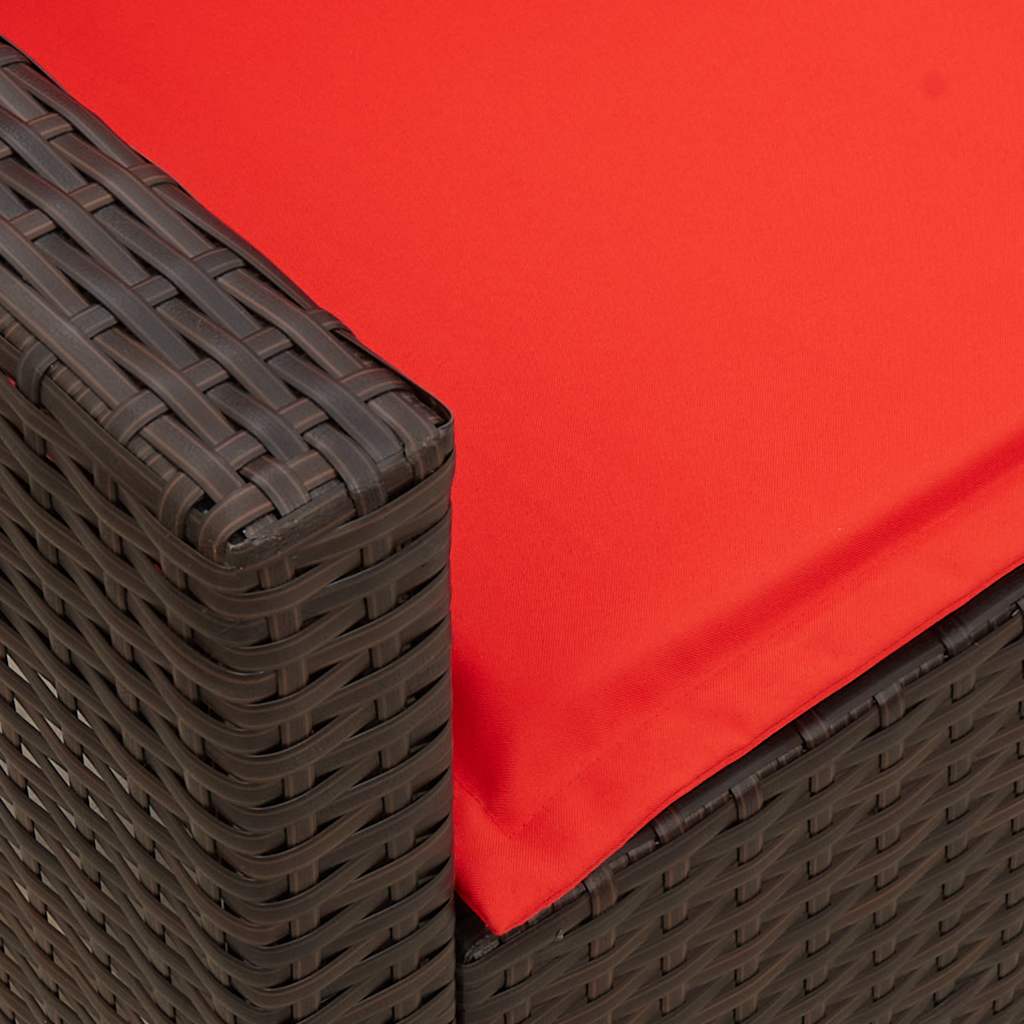 Tuinbank Met Kussens Poly Rattan