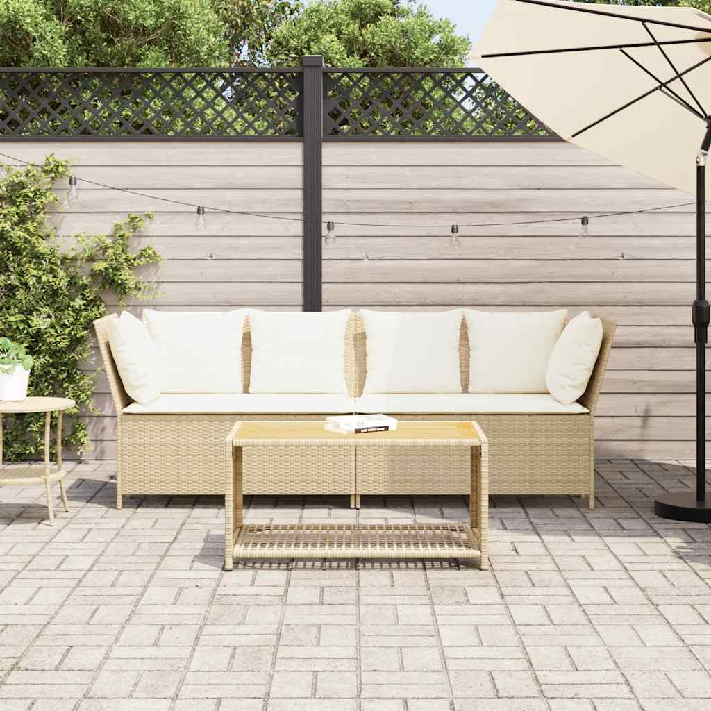 Tuinbank Met Kussens Poly Rattan